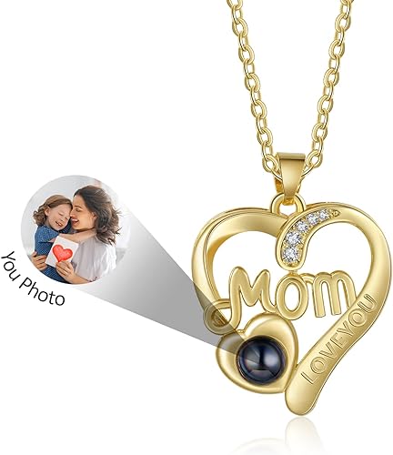 Personalized photo necklace with spotlight
